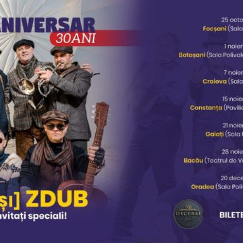 Trupa "Zdob și Zdub" sărbătorește 30 de ani de muzică și a inclus Botoșaniul în turneul aniversar