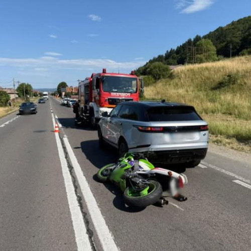Accident între motocicletă și SUV pe DN1-E60 în apropiere de Gîluaj