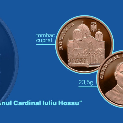 Banca Națională a României lansează o monedă comemorativă din tombac cuprat, dedicată anului 2025, intitulată „Anul Cardinal Iuliu Hossu”, cu valoarea de 1 leu. Potrivit sursei alba24.ro, această monedă va fi disponibilă începând de luni, 7 iulie, și va putea fi achiziționată din sucursalele regionale ale BNR din București, Cluj, Constanța, Dolj, Iași și Timiș.