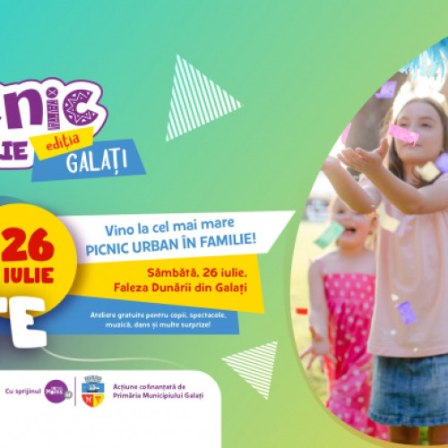 "Picnic urban în familie" la Galați: magie, muzică și distracție pe Faleza Dunării