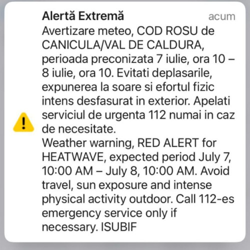 Campanie de avertizare pentru caniculă incendiară în București și Ilfov