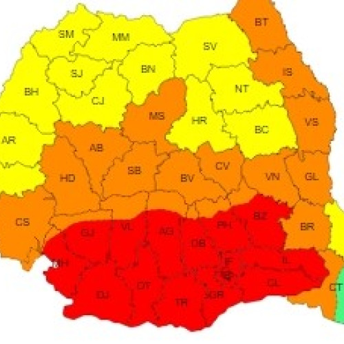 Avertizări de caniculă prelungite în mai multe regiuni ale țării