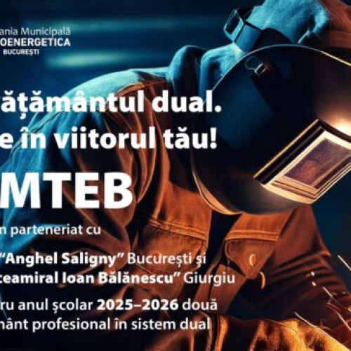 Compania municipală Termoenergetica București S.A. organizează, în colaborare cu Colegiul Tehnic "Anghel Saligny" din București și Colegiul Tehnic "Viceamiral Ioan Bălănescu" din Giurgiu, două clase de învățământ profesional în sistem dual pentru anul școlar 2025-2026. Potrivit sursei, aceste clase vor oferi calificările de sudor și instalator instalații de încălzire centrală.