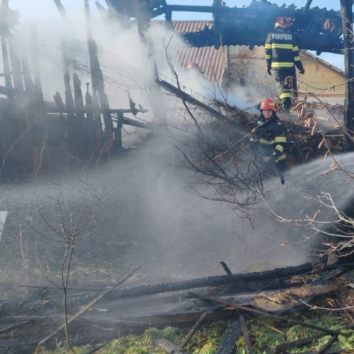 Incendii oprite de pompieri în Vrancea, în prima parte a zilei de luni