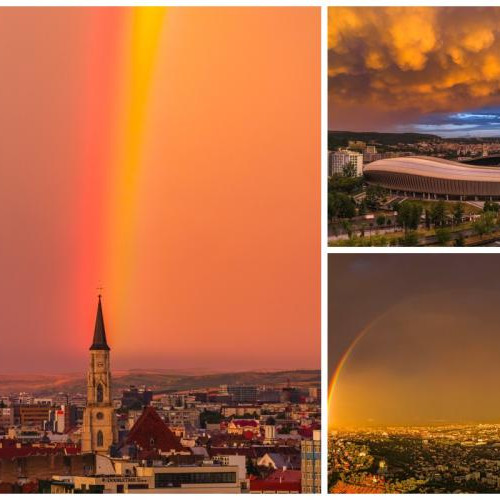 Spectacol vizual în cerul orașului Cluj după furtună