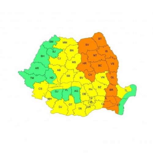Avertizare meteo emisă de ANM pentru perioada următoare