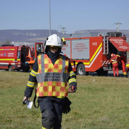 exercițiu de intervenție la cluj-napoca cu autospeciale în regim de urgență