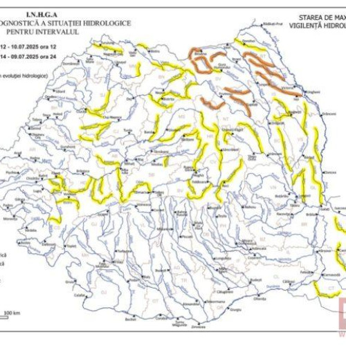 Riscul de inundatii pe Jijia si afluentii sai, anuntat de hidrologi