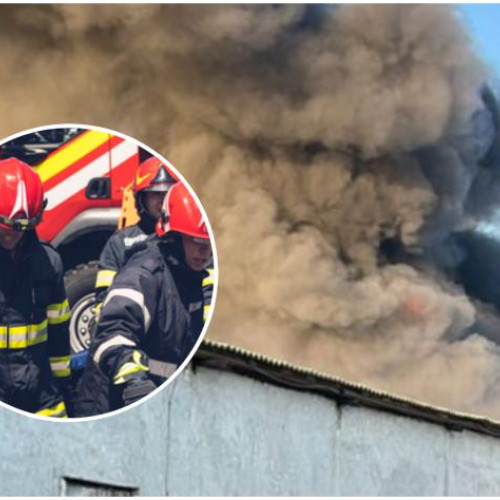 Incendiu la un depozit din Cluj-Napoca, stinse de pompieri