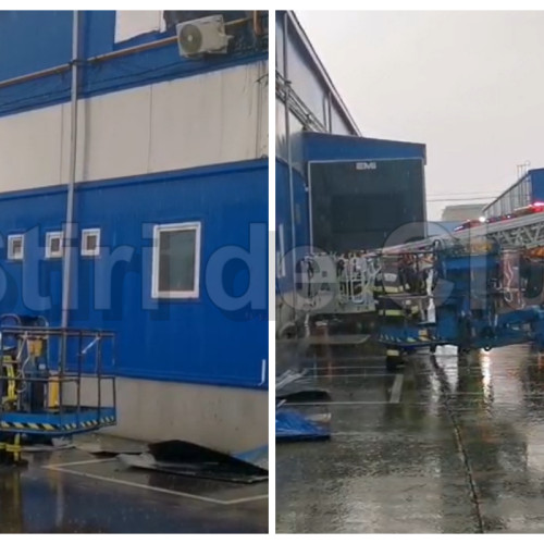 Incendiu într-un parc logistic din Cluj-Napoca