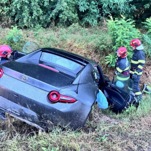 Accident pe DN 7 lângă gara din Blandiana