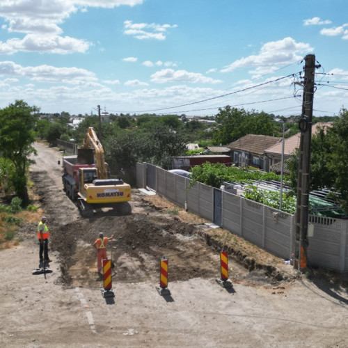 Lucrări de modernizare în satul Valea Dacilor, Medgidia