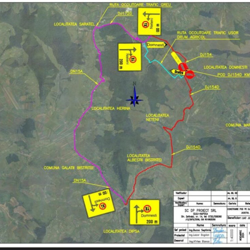 Circulația va fi deviată pe rute ocolitoare din cauza unor lucrări în Bistrița-Năsăud