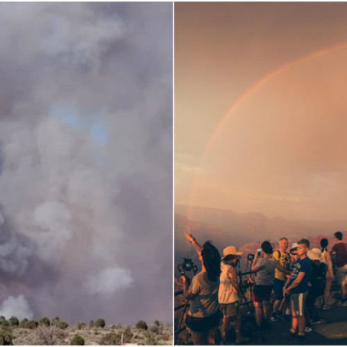 evacuare în grand canyon din cauza incendiului de vegetație