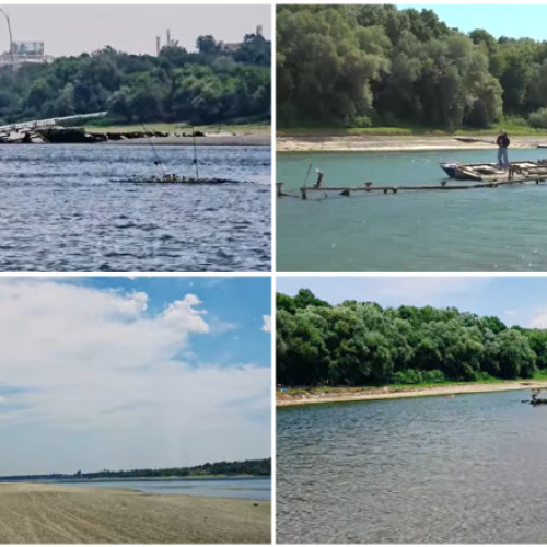alertă pe Dunăre: nave blocate din cauza scăderii nivelului apei