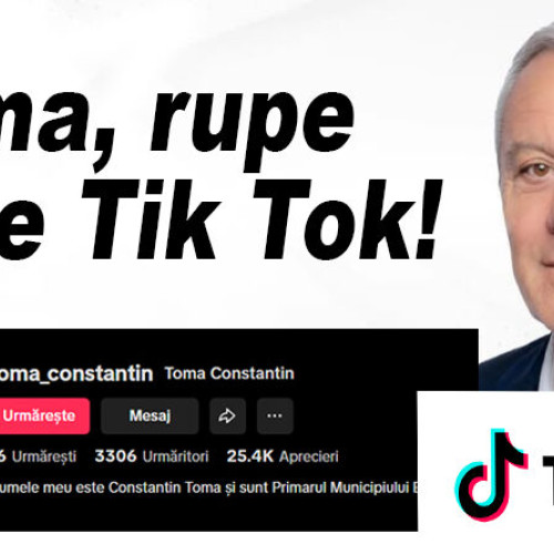 Primarul Toma intră pe TikTok și începe să posteze conținut