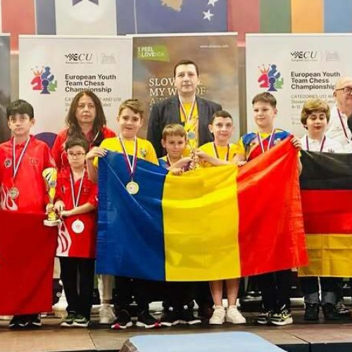 Echipa României a câștigat campionatul european de șah pentru tineret pe echipe la categoria sub 12 ani