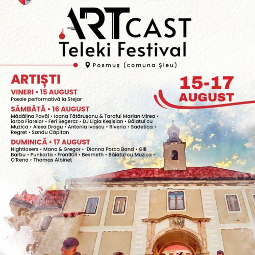 artisti anunțați pentru artcast teleki festival: toate evenimentele sunt gratuite