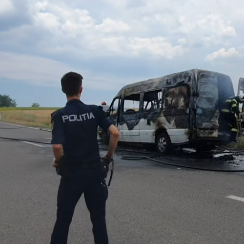 Incendiu pe drum național din județul Botoșani