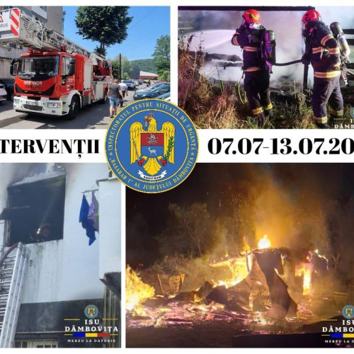 Număr crescut de incendii în județul Dâmbovița în ultima săptămână