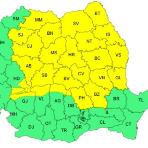 Cod portocaliu și galben de instabilitate atmosferică în Maramureș și Satu Mare