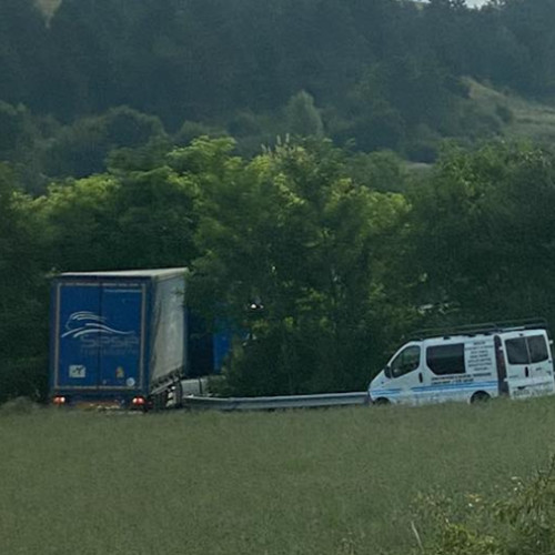 Tir blocat pe centura Clujului în zona Grigorescu