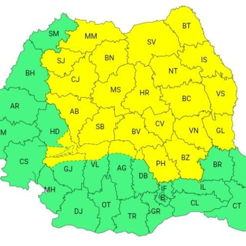 Avertizare meteorologică cod galben în județul Dâmbovița