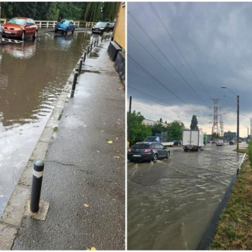 Inundatii in Cluj-Napoca dupa ploi abundente