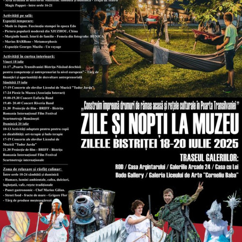 festival cultural la bistrita cu spectacole, expozitii si activitati pentru toate varstele