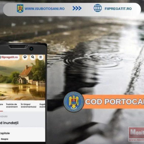 Avertizare de Cod Portocaliu pentru Județul Botoșani din cauza instabilității atmosferice