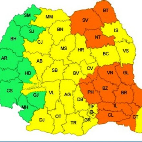 Vrancea intră în cod portocaliu de instabilitate atmosferică accentuată