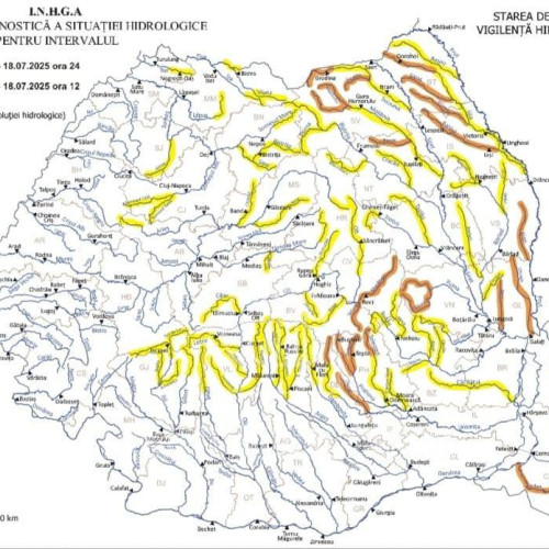 Avertizare hidrologică emisa pentru județul Dâmbovița