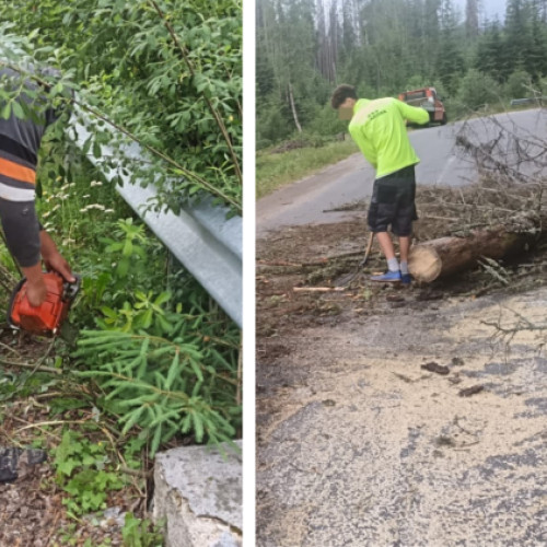 Lucrări de întreținere pe drumul județean DJ 763, între Doda Pilii și Ic Ponor