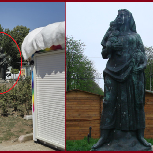 expoziție în Eforie: statuile și operele de artă, ascunse de clădiri și tarabe