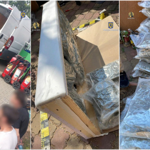 Doi tineri din Teleorman, surprinși cu canabis ascuns într-o canapea în București