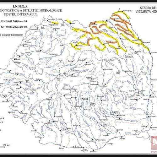 Riscul de inundații pe râurile Jijia și Prut, emis de hidrologi