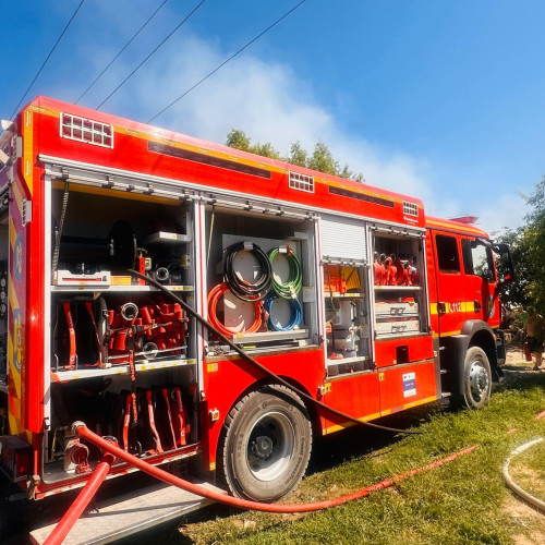 Incendiu de vegetație în zona Mihail Kogălniceanu