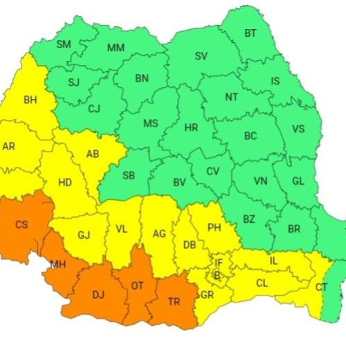 Avertizare meteo de cod galben emisă pentru județul Dâmbovița