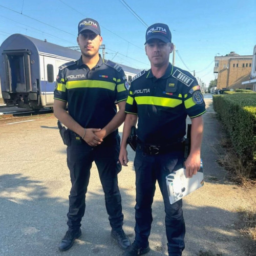 doi polițiști din transporturi au intervenit de urgență după ce au descoperit o rană într-un tren pe ruta Târgu Jiu - București