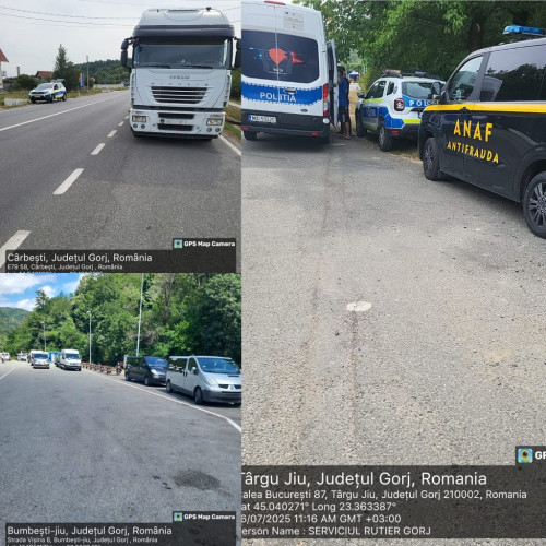Controale intensive pe drumurile din Gorjul: peste 140 de sancțiuni, vehicule imobilizate și permise retrase în doar trei zile