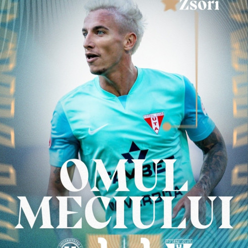 Daniel Zsori, jucătorul meciului după golul din minutul 30 împotriva Universității Cluj