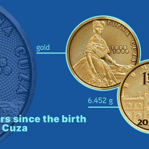 BNR lansează o monedă de aur pentru 200 de ani de la nașterea Elenei Cuza
