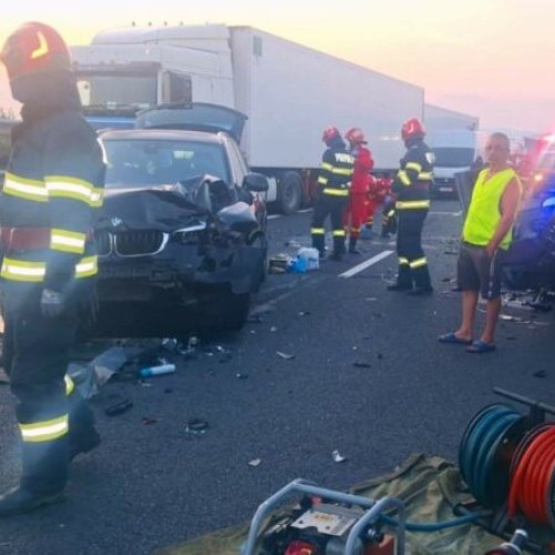 accident grav pe autostrada A1: șase răniți și trei mașini implicate