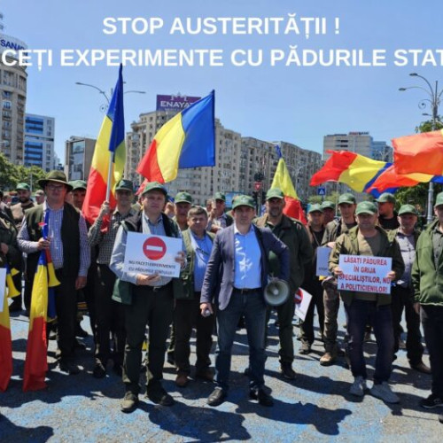 Miting de protest în Piața Victoria din București