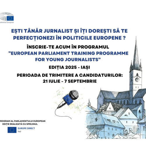 Training pentru tineri jurnaliști la Iași, organizat de Parlamentul European
