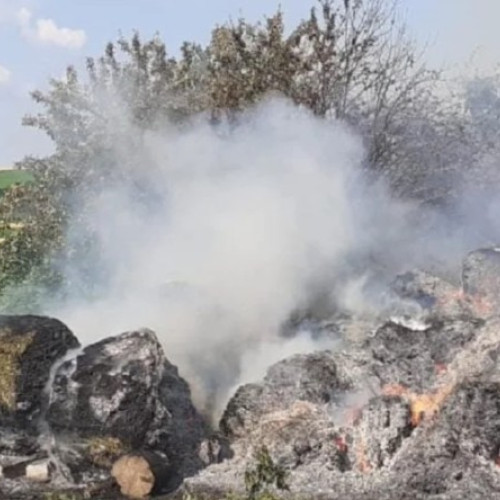 incendiu la balotii de paie în apropierea Aradului