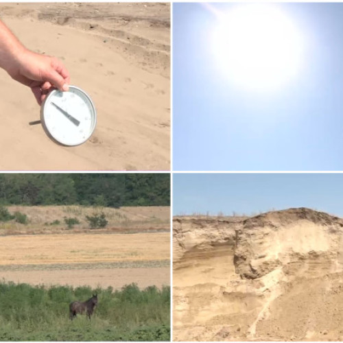 Temperaturi de aproape 70 de grade în sudul României, zona denumită „sahara Olteniei”