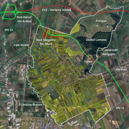 Noul traseu al autostrăzii A13 Brașov-Bacău, prezentat de primarul din Sanpetru