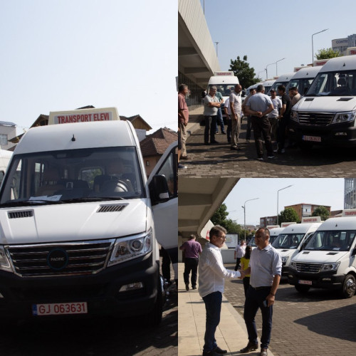 Gorj devine lider în transportul școlar durabil prin procurarea de microbuze electrice