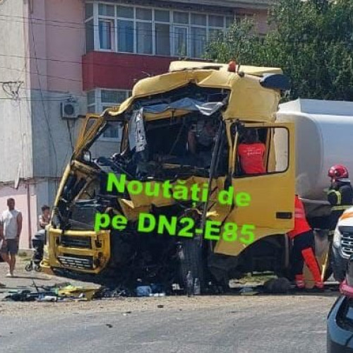 Trafic blocat pe DN2-E85 din cauza unui accident grav în Sascut